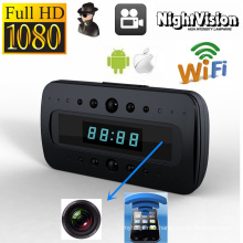 T10 1080P Full HD Night Vision Black Hidden WiFi IP Wall Desk Clock Camera